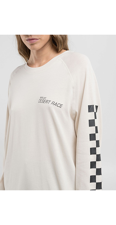 オーバーフィットコットンラスティックジャージープリントTシャツ 詳細画像